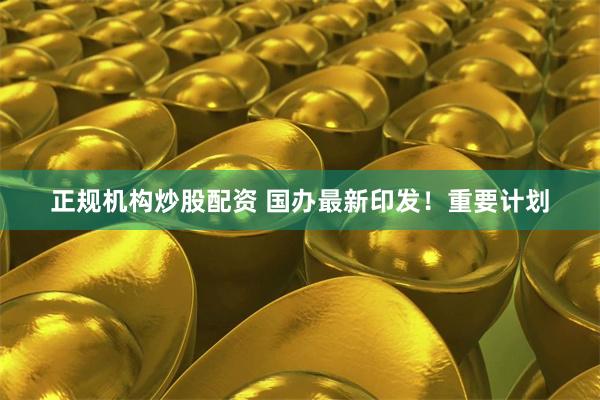 正规机构炒股配资 国办最新印发！重要计划